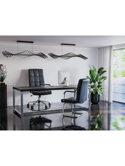 Silla q-connect escritorio pia ve simil piel base metalica alt max 1050 anc 610 prof 680 color negro