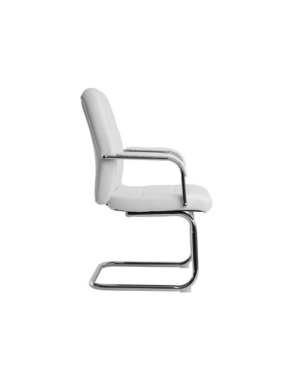 Silla q-connect escritorio pia ve simil piel base metalica alt max 1050 anc 610 prof 680 color blanco