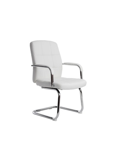 Silla q-connect escritorio pia ve simil piel base metalica alt max 1050 anc 610 prof 680 color blanco