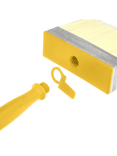 Brocha Profesional Techos 140x40 mm. Cerda Blanca. Mango Ergonomico, Con Gancho. Brocha Pintura, Brocha Pintor Profesional