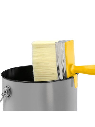 Brocha Profesional Techos 140x40 mm. Cerda Blanca. Mango Ergonomico, Con Gancho. Brocha Pintura, Brocha Pintor Profesional