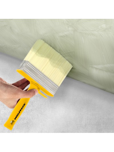 Brocha Profesional Techos 140x40 mm. Cerda Blanca. Mango Ergonomico, Con Gancho. Brocha Pintura, Brocha Pintor Profesional