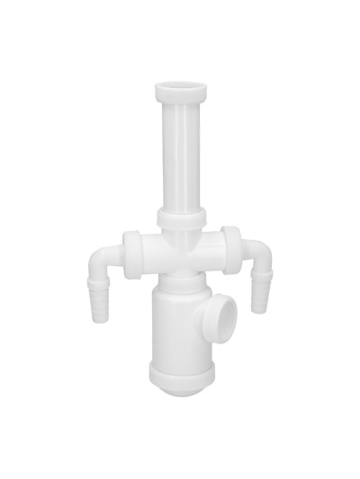 Sifon Botella Extensible 1 1/2"  Salida Ø 40mm  2 Tomas Lavadora