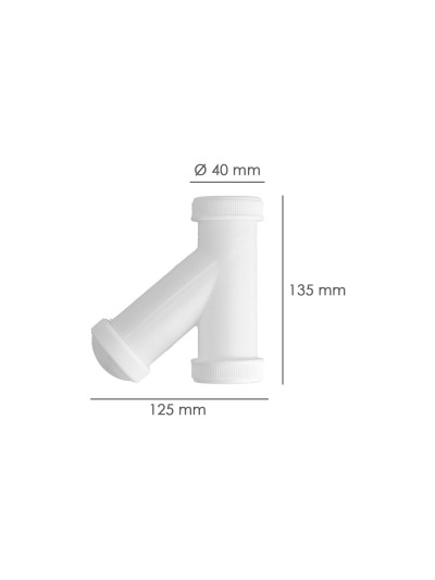 Sifon En  Y, 1 1/2" Salida Ø 40 Mm Para Tubos Lisos