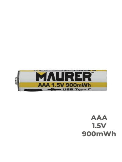 Pila AAA 1,5v Recargable Por Usb-c (4 unidades)