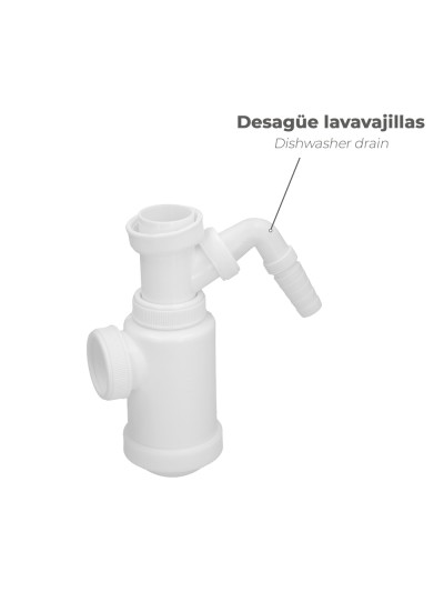 Sifon Botella Extensible T-4-T  1  1/2 Toma Lavadora