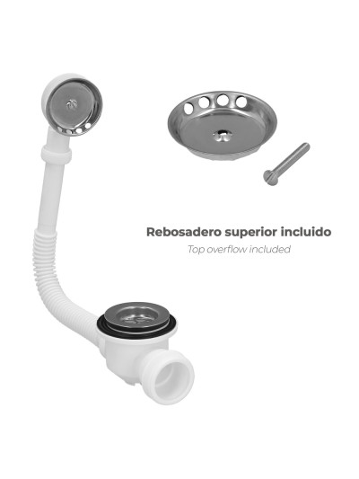 Sifon Bañera Con Rebosadero Salida Orientable1 1/2