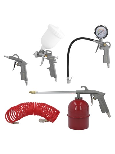 Kit Accesorios Para Compresor Aire Comprimido 5 Piezas Con Click Rapido