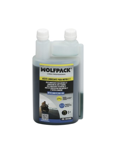 Aceite Lubricante 2 Tiempos 1 Litro (2 Boquillas)