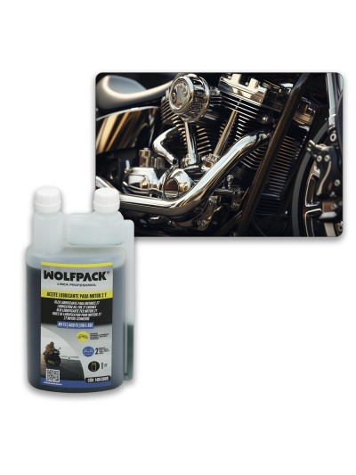 Aceite Lubricante 2 Tiempos 1 Litro (2 Boquillas)