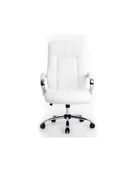Silla q-connect direccion vero na simil piel base metalica alt max 1210 anc 650 prof 730 mm ruedas premium color blanco