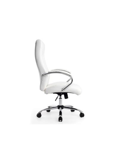 Silla q-connect direccion vero na simil piel base metalica alt max 1210 anc 650 prof 730 mm ruedas premium color blanco
