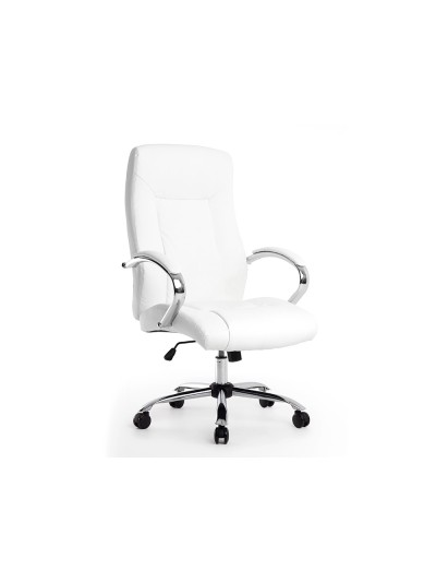 Silla q-connect direccion vero na simil piel base metalica alt max 1210 anc 650 prof 730 mm ruedas premium color blanco