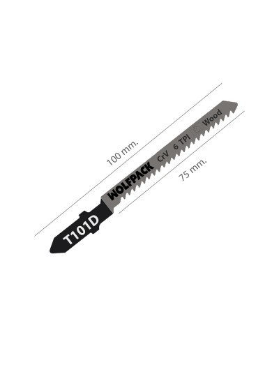 Hojas Sierra Calar Para Contrachapado Corte Grueso 5 Piezas. Hoja Cromo Vanadio 58. Vastago T Universal