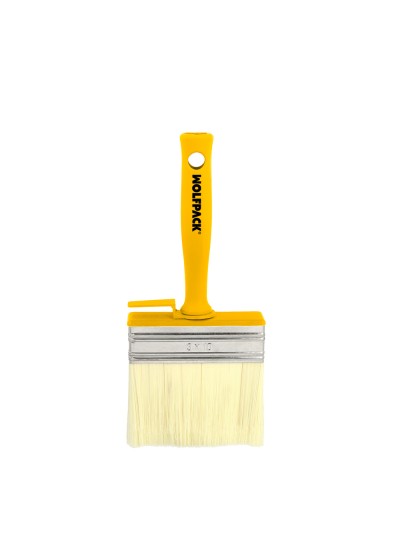 Brocha Profesional Techos 100x30 mm. Cerda Blanca. Mango Ergonomico, Con Gancho. Brocha Pintura, Brocha Pintor Profesional