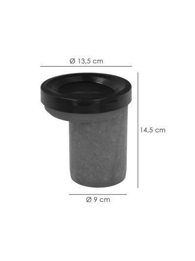 Manguito Inodoro Pvc Excentrico 90 Mm