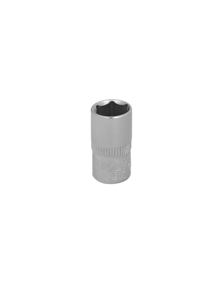 Llave Vaso 1/4" Hexagonal 8 mm. Perfil de 6 caras. Acero Cromo Vanadio, Aristas Redondas