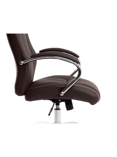Silla q-connect direccion vero na simil piel base metalica alt max 1210 anc 650 prof 730 mm ruedas premium color marron