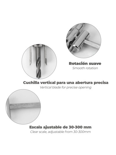 Broca Cortacírculos Regulable 30-300mm