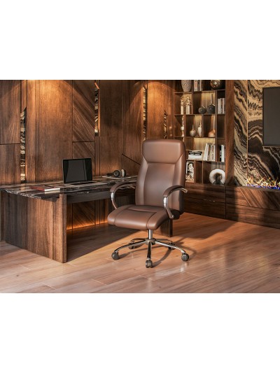 Silla q-connect direccion vero na simil piel base metalica alt max 1210 anc 650 prof 730 mm ruedas premium color marron
