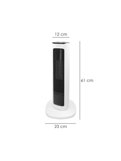 Calefactor Ceramico PTC Torre Efecto Llama 2000 Watt. Oscilante. Termoventilador Electrico