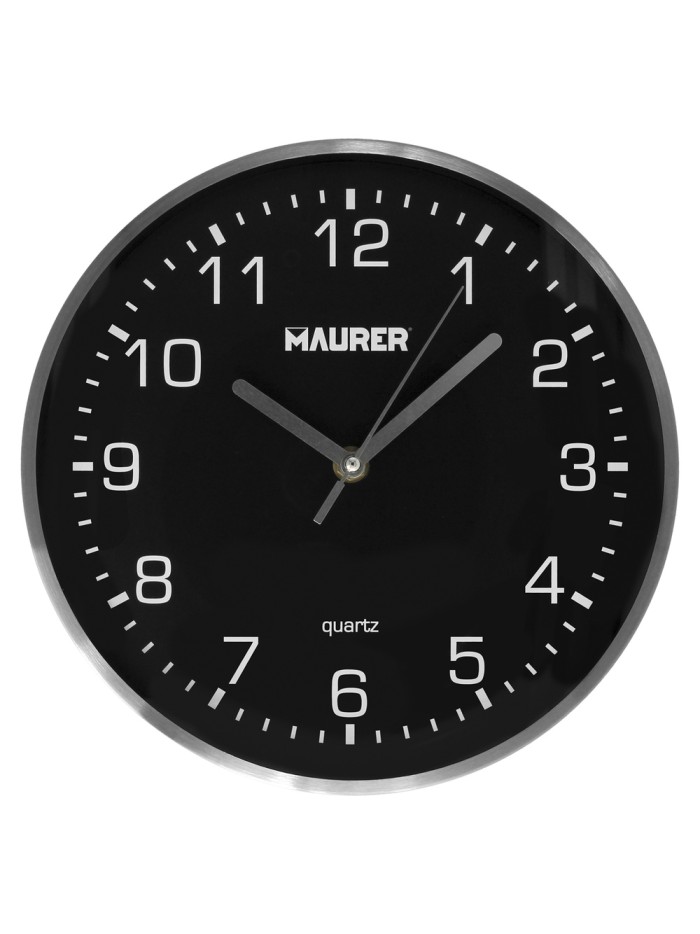 Reloj De Pared Ø 25 Cm Negro