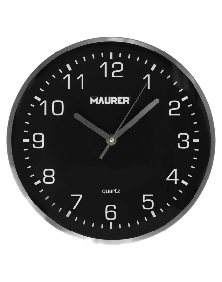 Reloj De Pared Ø 25 Cm Negro