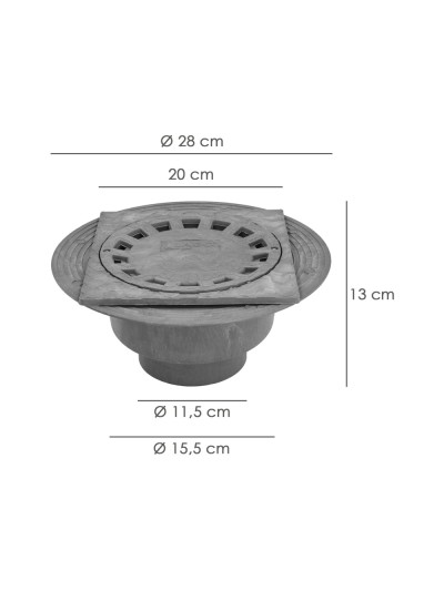 Caldereta Sifonica Pvc 200x200 / 90-110 Mm