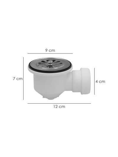 Valvula Plato Ducha 1 1/2" Salida Ø 40Mm Sifónica