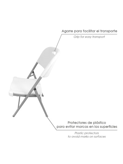 Silla Plegable Con Agarre 88x48x57cm