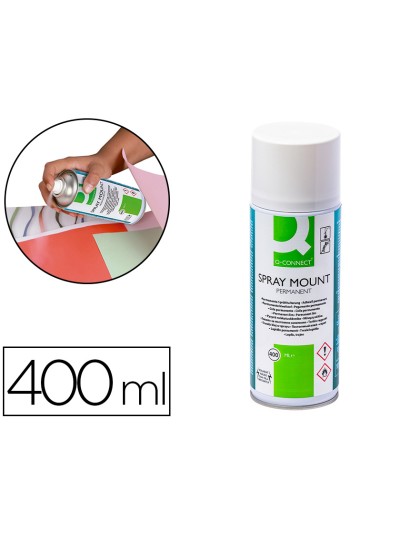 Pegamento q-connect spray mount adhesivo permanente bote de 400 ml