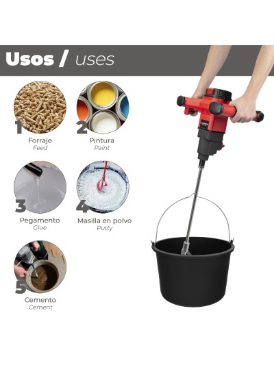 Mezclador Electrico 1800 Watt 6 Velocidades Con Variador de Potencia