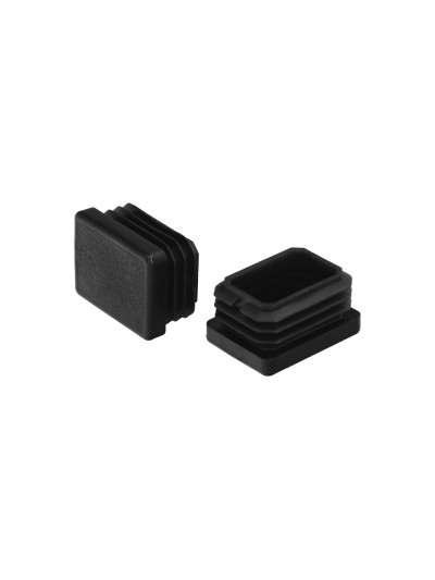 Contera Plástico Rectangular Interior. Color Negro 40x30 mm Bolsa 200 Unidades.