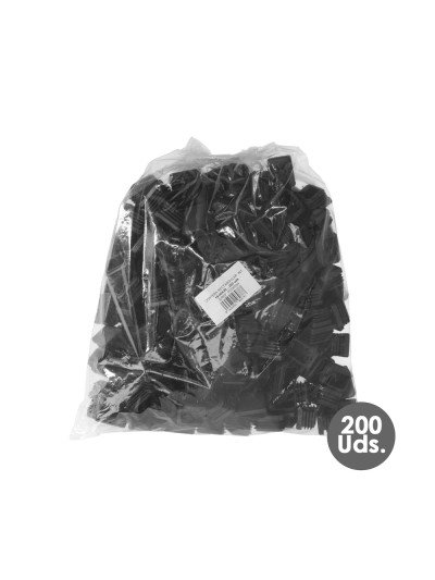 Contera Plástico Rectangular Interior. Color Negro 40x30 mm Bolsa 200 Unidades.