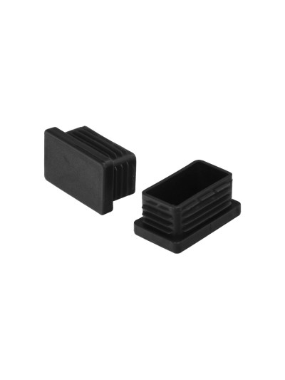 Contera Plástico Rectangular Interior. Color Negro 50x30 mm Bolsa 100 Unidades.
