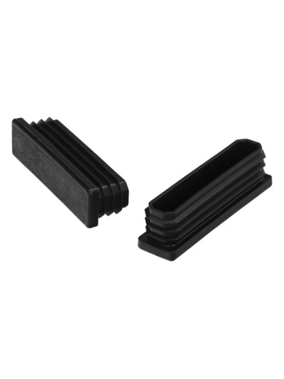 Contera Plástico Rectangular Interior. Color Negro 80x20 mm Bolsa 100 Unidades.