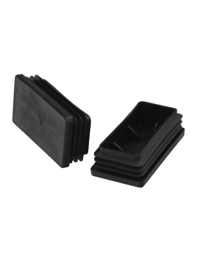 Contera Plástico Rectangular Interior. Color Negro 80x40 mm Bolsa 100 Unidades.