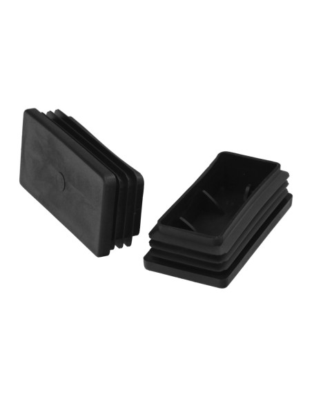 Contera Plástico Rectangular Interior. Color Negro 80x40 mm Bolsa 100 Unidades.
