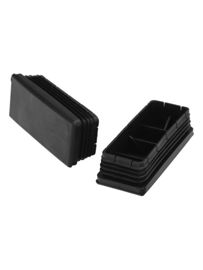 Contera Plástico Rectangular Interior. Color Negro 100x40 mm Bolsa 25 Unidades.