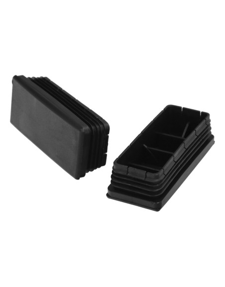 Contera Plástico Rectangular Interior. Color Negro 100x40 mm Bolsa 25 Unidades.