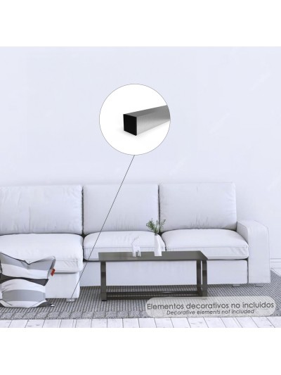 Contera Plástico Rectangular Interior. Color Negro 100x40 mm Bolsa 25 Unidades.