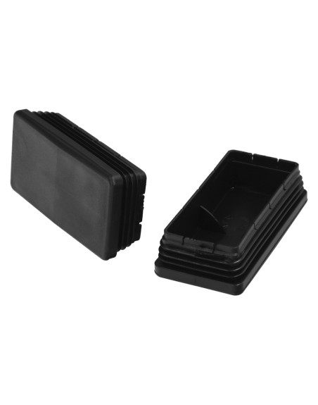 Contera Plástico Rectangular Interior. Color Negro 100x50 mm Bolsa 25 Unidades.