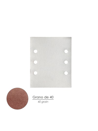 Lija Recambio Con Velcro 114x140 mm. Con Agujeros Grano 40 (10 Piezas)