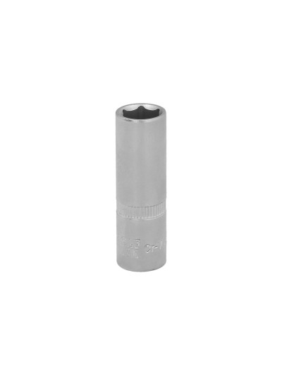 Llave Vaso 1/4" Hexagonal Larga 11 mm. Perfil de 6 caras. Acero Cromo Vanadio, Aristas Redondas