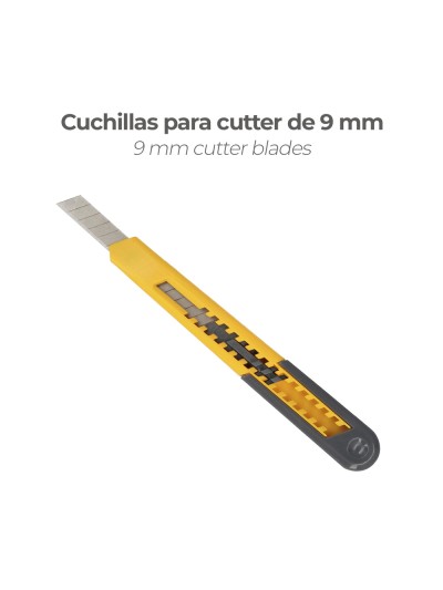 Hoja Cutter 9 mm. (Estuche 10 Piezas) Acero Sk5