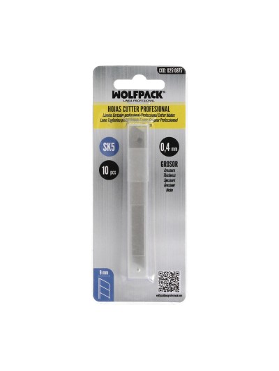Hoja Cutter 9 mm. (Estuche 10 Piezas) Acero Sk5