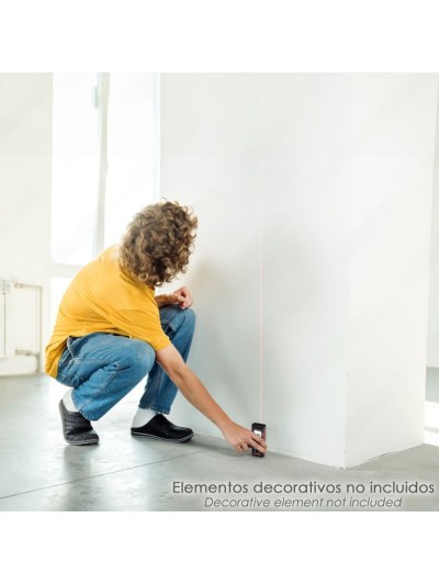 Medidor Laser 10 Funciones 50m Funciona Con 2 Pilas AAA (No Incluido)