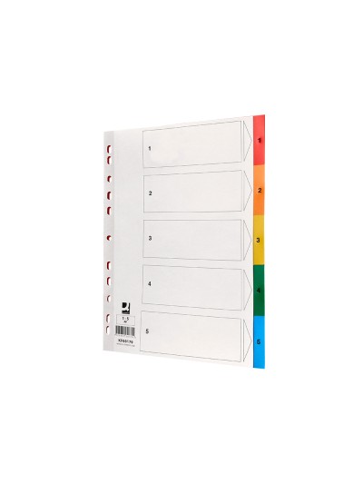 Separador q-connect plastico juego de 5 separadores din a4 multitaladro