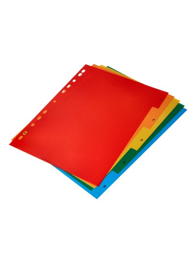 Separador q-connect plastico juego de 5 separadores din a4 multitaladro