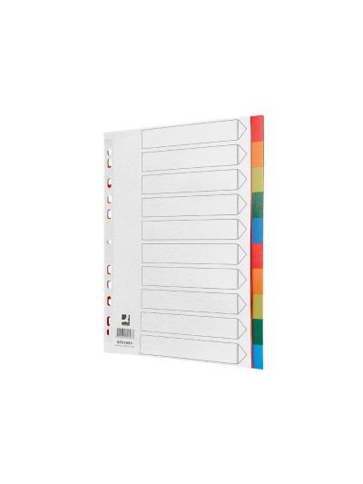 Separador q-connect plastico juego de 10 separadores din a4 multitaladro